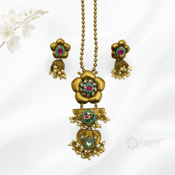 German Silver Gold Heritage Necklace1