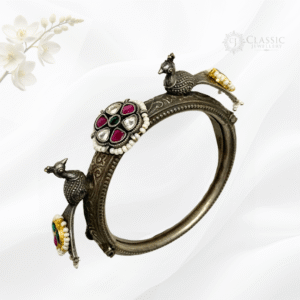 German-silver-peacok-kada