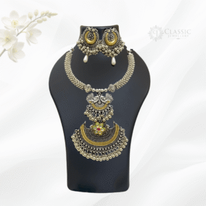 Silver Oxidized Dual Tone Necklace1