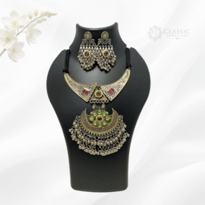 Silver Oxidized Dual Tone Necklace2