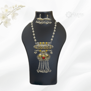 Silver Oxidized Dual Tone Necklace4