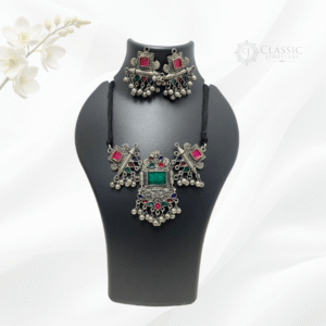 Silver Oxidized Heritage Necklace2