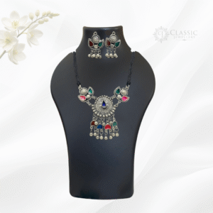 Silver Oxidized Necklace