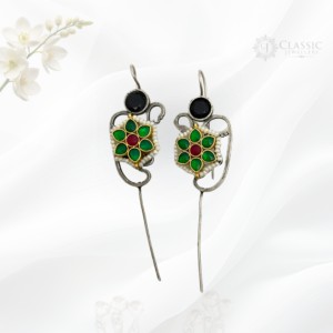 Silver heritage-black pin