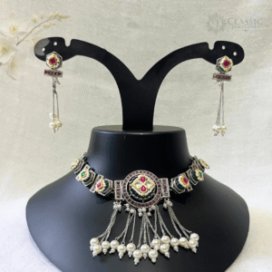 German Silver Dual Tone Necklace-24