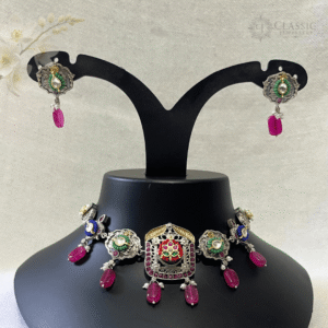 German Silver Dual Tone Necklace-25