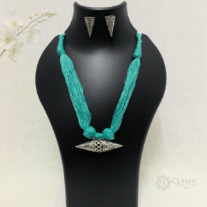 German Silver thread necklace-6