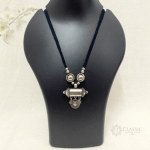 Silver Oxidized Dual Tone Necklace10
