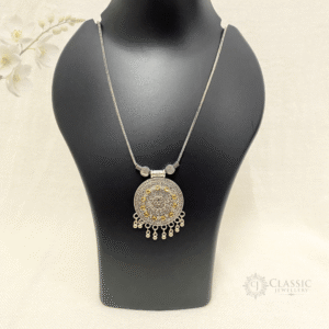 Silver Oxidized Dual Tone Necklace11