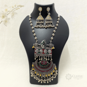 Silver Oxidized Dual Tone Necklace7