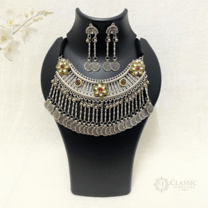 Silver Oxidized Dual Tone Necklace8