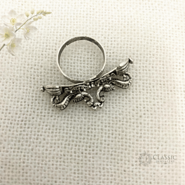 Silver Oxidized ring