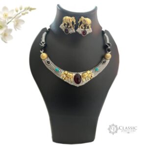 oxidized necklace 12