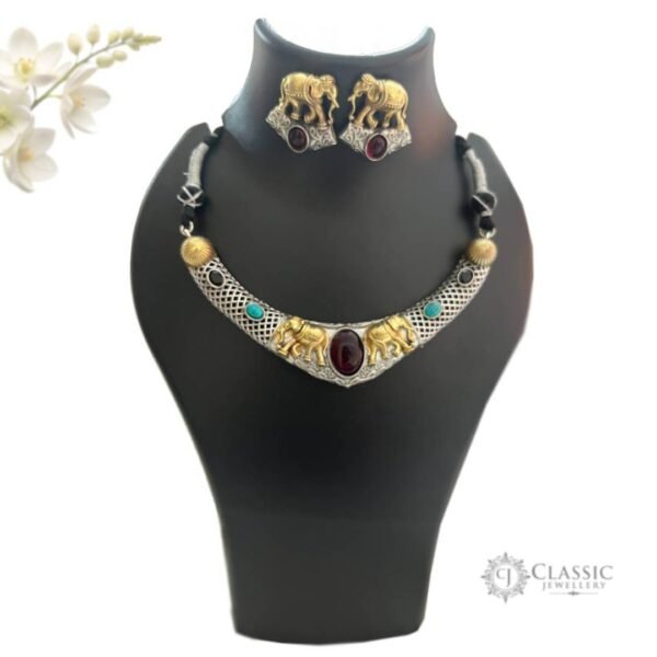 oxidized necklace 12