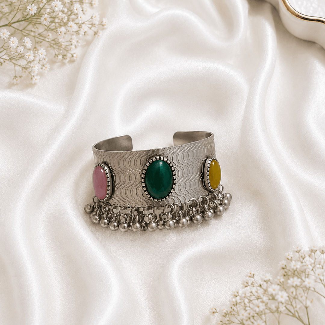 oxidized-silver-multicolor-kada - Image 2