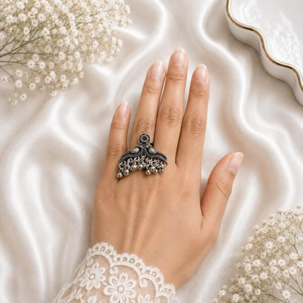 Peacock Oxidized Ring