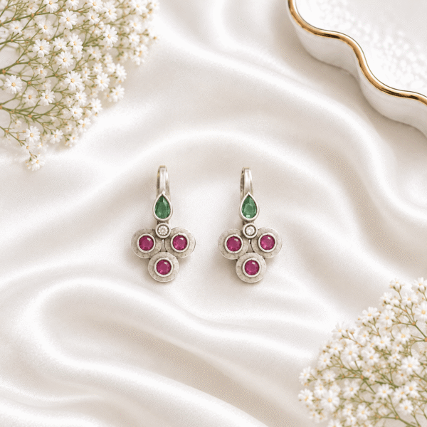 Elegant Silver Bugadi Earrings