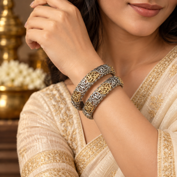 German Silver Dual Tone Bangles