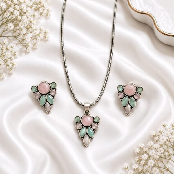 German Silver Pendent Set