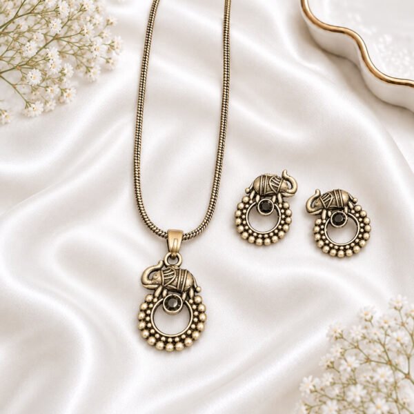 German Silver Pendent Set